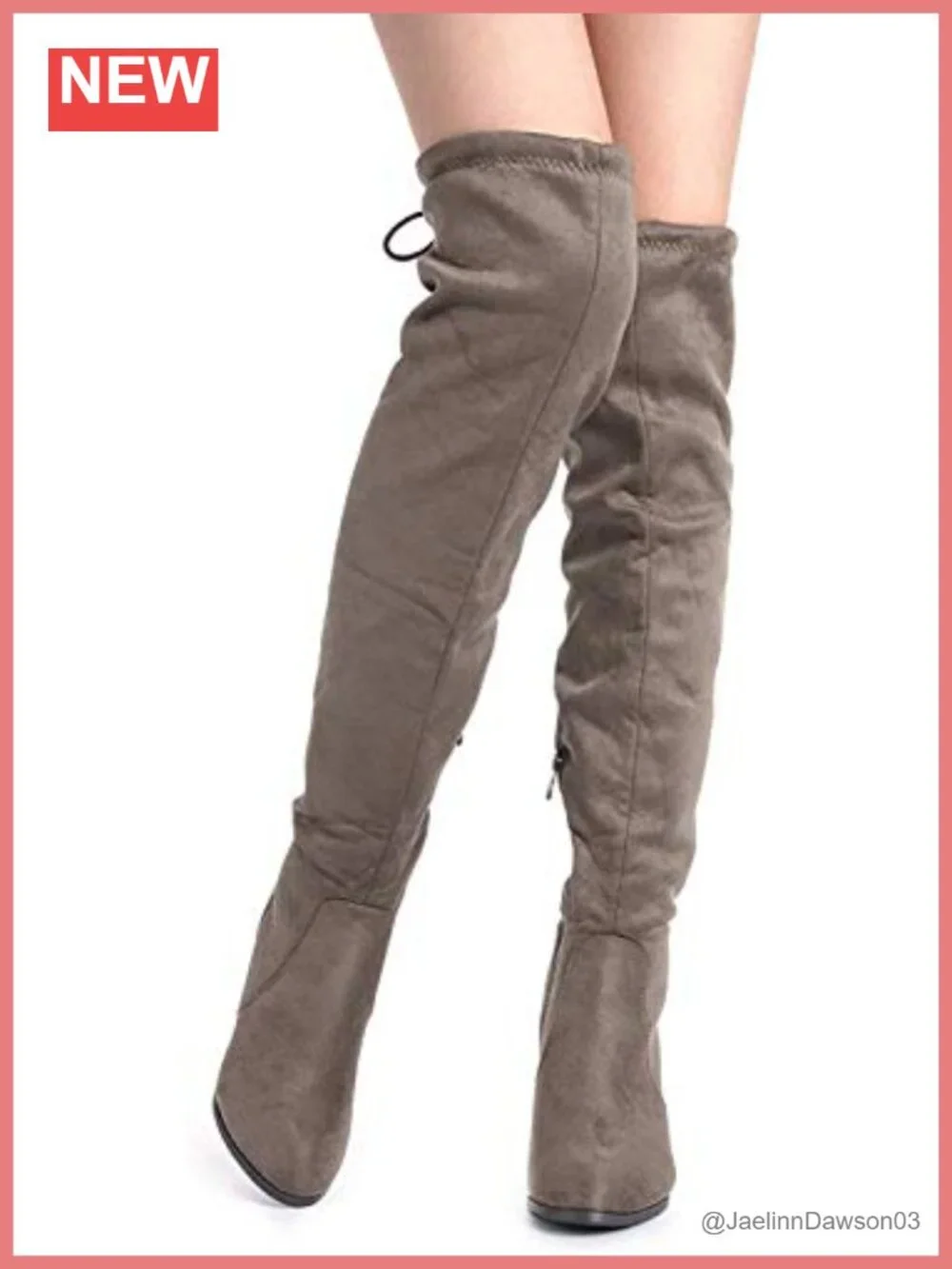 Thigh High Over The Knee Faux Fur Block Heel Boots